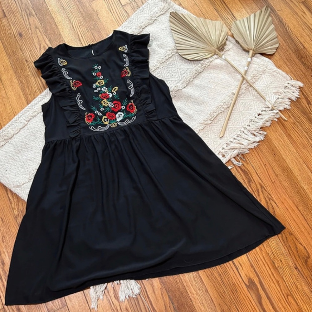 Floral embroidered dress